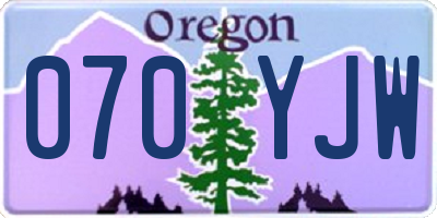 OR license plate 070YJW