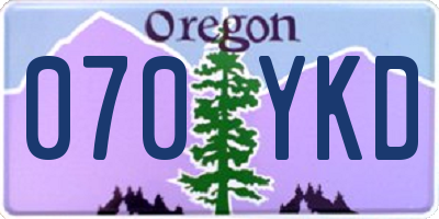 OR license plate 070YKD