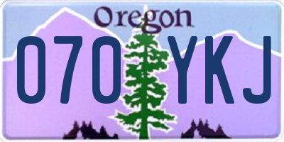 OR license plate 070YKJ
