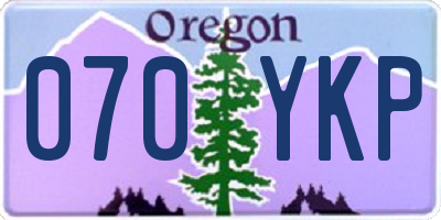 OR license plate 070YKP