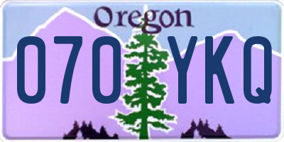 OR license plate 070YKQ