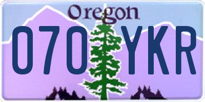 OR license plate 070YKR
