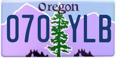 OR license plate 070YLB