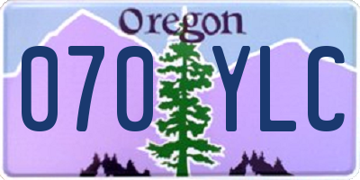 OR license plate 070YLC