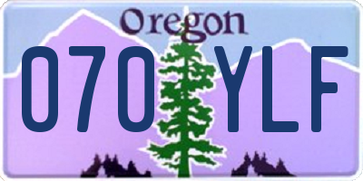 OR license plate 070YLF