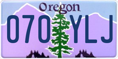OR license plate 070YLJ