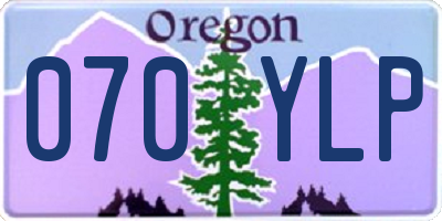 OR license plate 070YLP
