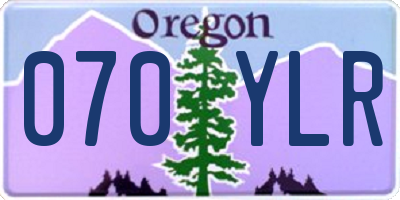 OR license plate 070YLR