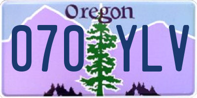 OR license plate 070YLV