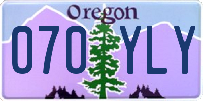 OR license plate 070YLY
