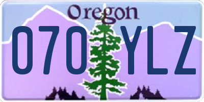OR license plate 070YLZ