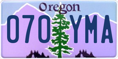 OR license plate 070YMA