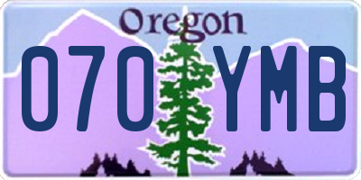 OR license plate 070YMB