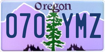 OR license plate 070YMZ