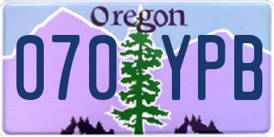 OR license plate 070YPB