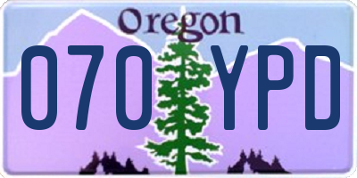 OR license plate 070YPD