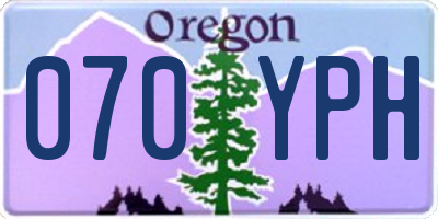 OR license plate 070YPH