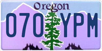 OR license plate 070YPM