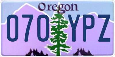 OR license plate 070YPZ