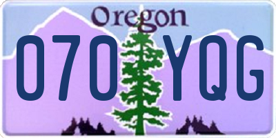 OR license plate 070YQG