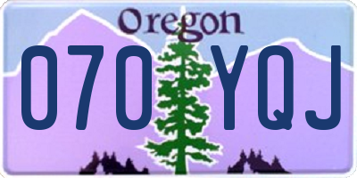 OR license plate 070YQJ