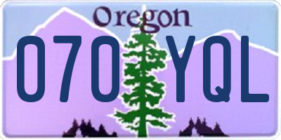OR license plate 070YQL
