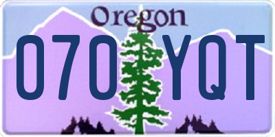 OR license plate 070YQT