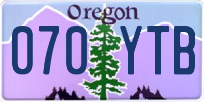 OR license plate 070YTB