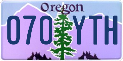 OR license plate 070YTH