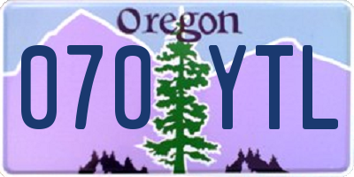 OR license plate 070YTL