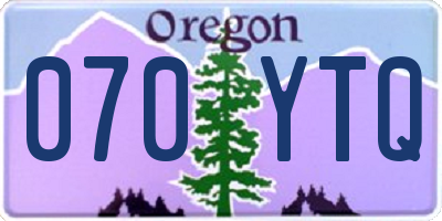 OR license plate 070YTQ