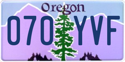 OR license plate 070YVF