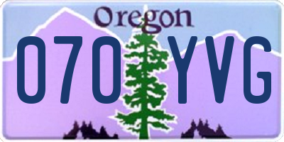 OR license plate 070YVG