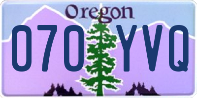 OR license plate 070YVQ