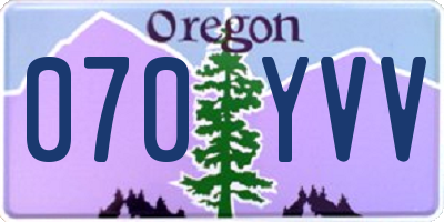 OR license plate 070YVV