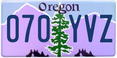 OR license plate 070YVZ