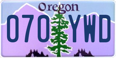 OR license plate 070YWD