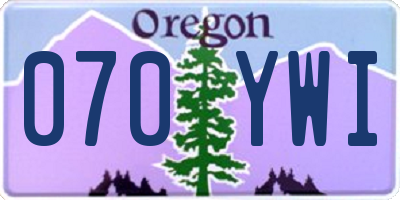 OR license plate 070YWI