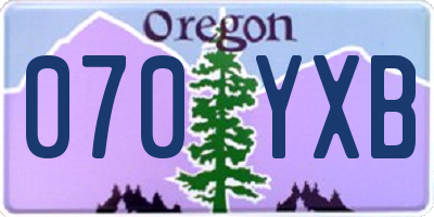 OR license plate 070YXB