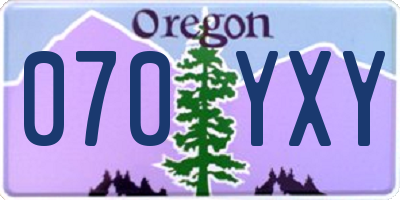 OR license plate 070YXY