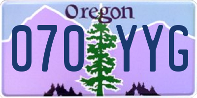 OR license plate 070YYG