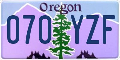 OR license plate 070YZF