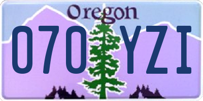 OR license plate 070YZI
