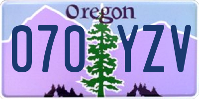 OR license plate 070YZV