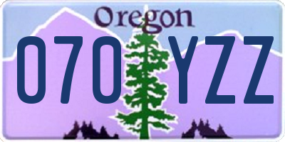 OR license plate 070YZZ
