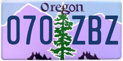 OR license plate 070ZBZ