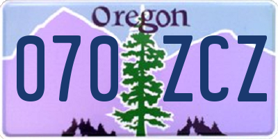 OR license plate 070ZCZ