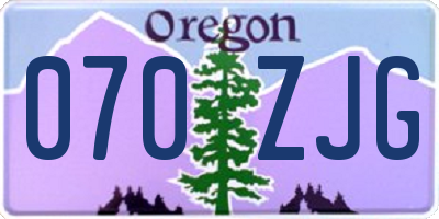 OR license plate 070ZJG