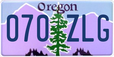OR license plate 070ZLG