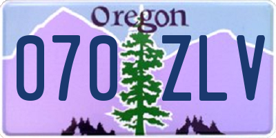 OR license plate 070ZLV